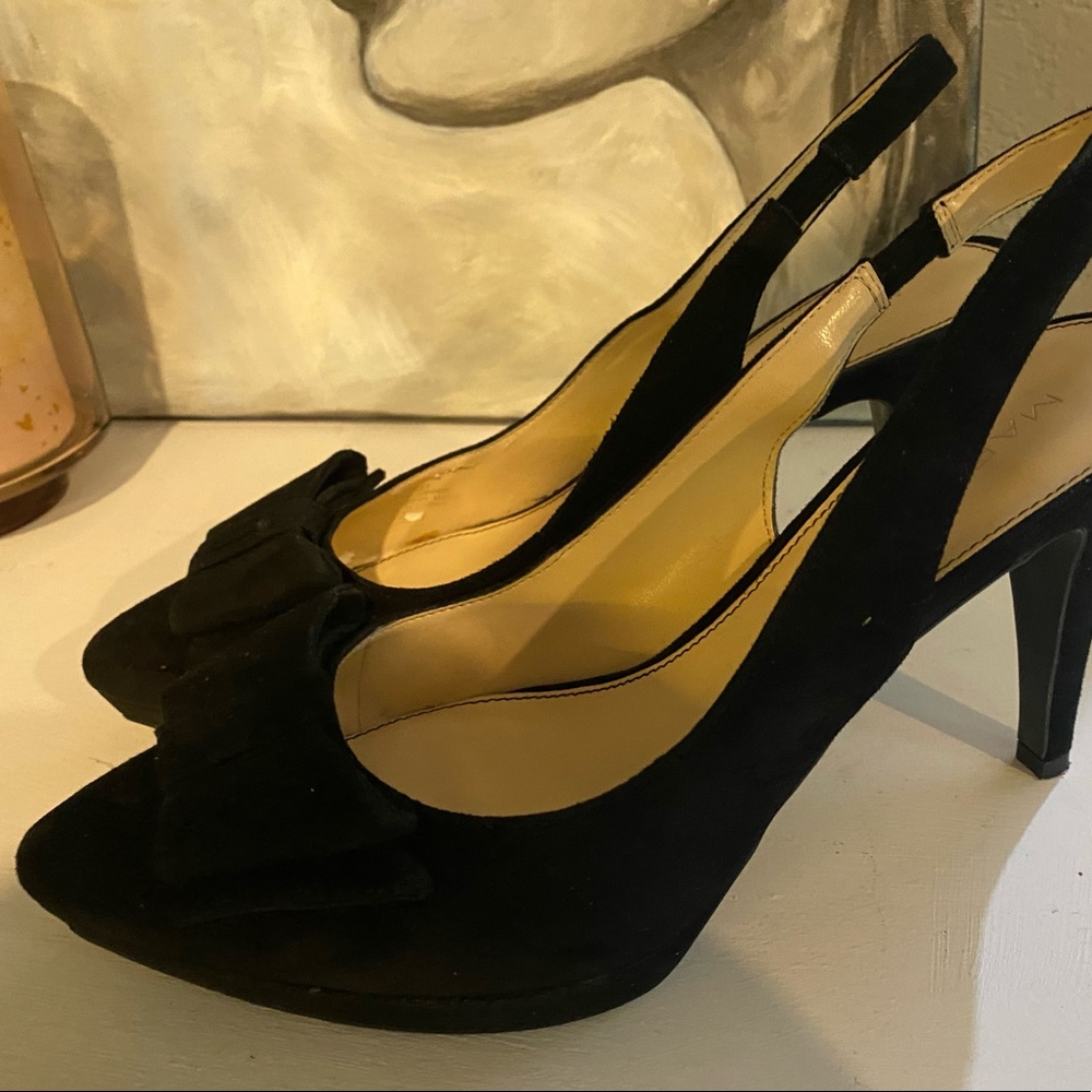 Marc Fisher Black Suede Heels